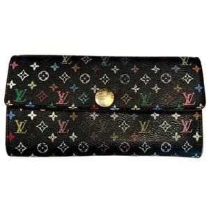 Louis Vuitton SARAH Black and Multicolor Monogram Wallet